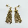 Vintage 9ct Gold Tassle Drop Earrings 375 (London 1977) Art Deco Style 