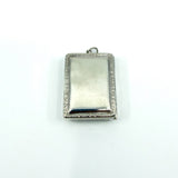 Chunky Vintage Sterling Silver Engraved Initail O Secret Locket Photo Book 925
