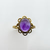 Vintage 9ct Amethyst Solitaire Ring Size