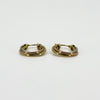 Vintage 9ct Gold Tri Coloured Twisted Hoop Earrings 375