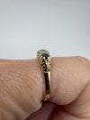Vintage 9ct Gold 5 Stone Diamond & Sapphire Ring Size M (Sheffield 1978)