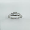 18ct White Gold 0.50ct Diamond Princess Trilogy Ring Size L