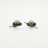 Sterling Silver Cultured Pearl Drop Sheperd Hook Earrings 925