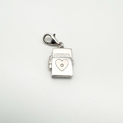 Mini Diamond Photo Locket Pendant / Charm in Sterling Silver 925