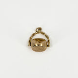 Vintage 9ct Rose Gold Double 3 Sided Spinning Engraved Fob 375 (Birm 1995)