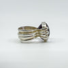 Huge Chunky Sterling Silver Amethyst Ring 925 Size M