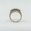 9ct Gold Tanzanite Cluster Ring Size V (Birmingham 2006) 