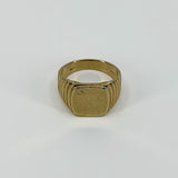 Vintage 9ct Gold Signet Ring 375 Size T - U 375 UNISEX Art Deco Style