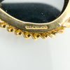 Vintage 9ct Gold Blue Agate Cameo Equestrian Horse Brooch / Pendant 375