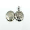 Large Chunky Antique Victorian Sterling Silver Cameo Portrait Locket 925