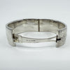 Vintage Sterling Silver Chunky Floral Engraved Bangle Bracelet 925 (Birm 1963)