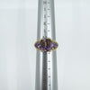 Chunky 9ct Gold 4ct Amethyst Trilogy Ring Size N Engagement Stacking 