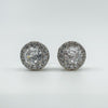 New CZ Halo Studs in Sterling Silver 925