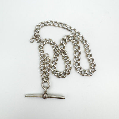 Antique Albert Chain & T-Bar in Sterling Silver 925 ( Birm 1901 )