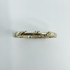 9ct White & Yellow Gold Two Tone Twisted Hexagonal Full Band Ring 375 Size L - M