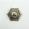 Antique Victorian Aesthetic Sterling Silver Brooch 925