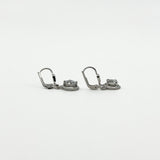9ct White Gold 2ct CZ Leverback Drop Earrings 375