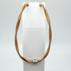 Twisted Rose Gold Plated CZ Necklace in Sterling Silver 925 11g