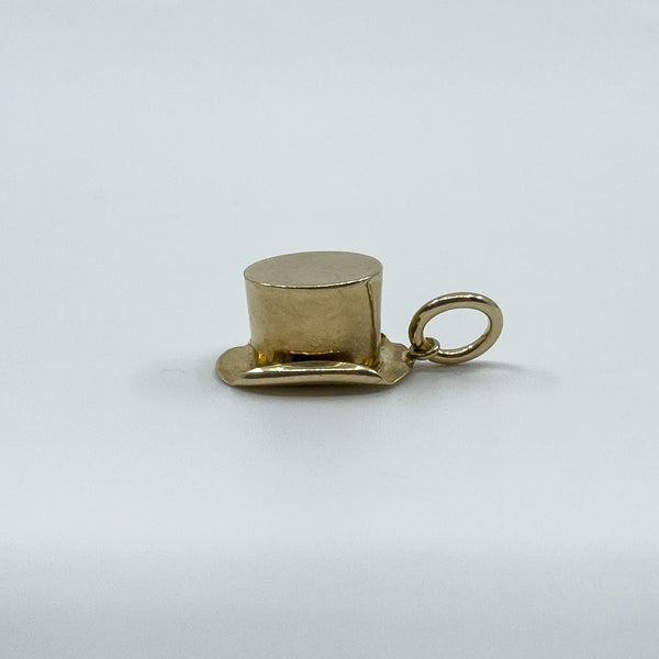 Vintage 9ct Gold Top Hat Pendant  / Charm 375  (Birmingam 1990)