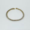 Vermeil Sterling Silver 5ct CZ Tennis 7.5” Bracelet 925