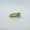 Antique 18ct Gold .35ct Diamond Chunky Old Cushion Cut Solitaire Ring 750 Size Q