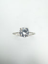 1ct CZ Solitaire Engagement Ring Sterling Silver Size M