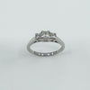 18ct White Gold 0.50ct Diamond Princess Trilogy Ring Size L