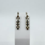 Sterling Silver Bracelet Style Link Drop Articulated Earrings 925