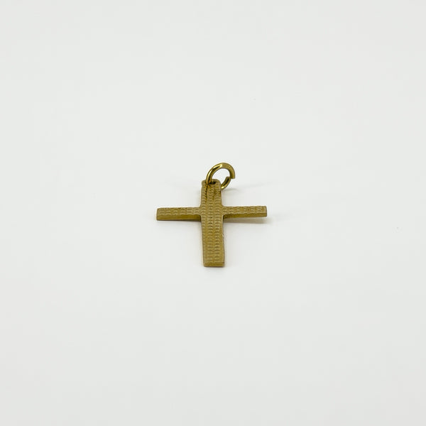 Vintage 18ct Gold Diamond Cut Christian Cross Pendant / Charm 750 Reversible