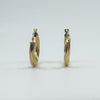 Vintage 14ct Gold Small Chunky Twisted Hoop Earrings 375