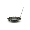 Large Vintage Sterling Silver Filigree Hematite Brooch 925