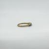 9ct Gold 0.48ct Blue Diamond Half Hoop Eternity Ring 375 Size N