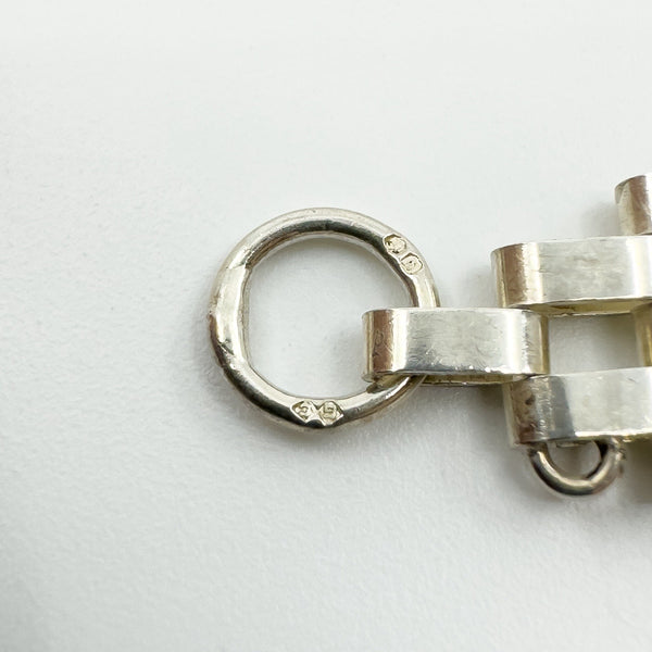 Vintage Sterling Silver 4 Bar Gate 7” Bracelet & Heart Padlock 925 (London 1978)