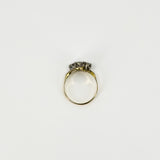 Vintage 18ct Gold & Platinum 0.45ct Diamond Trilogy Ring 750 Size K