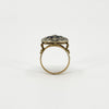 Antique Edwardian 14ct Gold Rose Cut Diamond & Sapphire Bombe Ring 585 Size O P