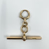 Large Vintage Antique 9ct Rose Gold T-Bar Pendant & Bolt Ring / Charm Connector