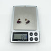 New Oxidised Sterling Silver Ruby Floral Leaf Stud Earrings