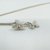 CZ Double Butterfly Pendant & 16” Necklace in Sterling Silver 925