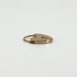 Vintage 9ct Rose Gold Heart Lock Padlock Pendant / Charm 375 (1996)