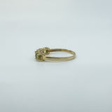 Vintage 9ct Yellow Gold 5x Stone 0.85ct Peridot Ring / Band 375 Size N Birm 2005