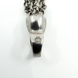 Large Sterling Silver Mother of Pearl Pendant & 16" Chain 925 by KENZO