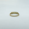 Vintage 9ct Yellow Gold 5x Stone 0.85ct Peridot Ring / Band 375 Size N Birm 2005