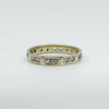 Vintage 9ct White Gold Paste Full Eternity Band / Ring Size M 
