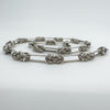 Vintage Sterling Silver Byzantine & Bar Links 16” Chain / Necklace 925 Heavy 29g