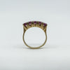 Vintage 1ct Pink Tourmaline 5 Stone Ring Size S Birm 2006