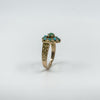 Antique 14ct Rose Gold Turquoise Heart Ring Size N