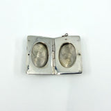 Chunky Vintage Sterling Silver Engraved Initail O Secret Locket Photo Book 925