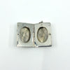 Chunky Vintage Sterling Silver Engraved Initail O Secret Locket Photo Book 925