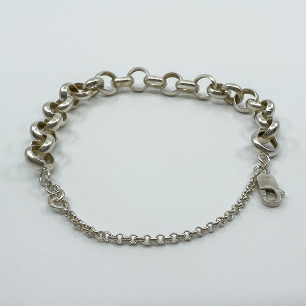 Sterling Silver Chunky Belcher Chain 7.5” Bracelet 925 Adjustable 16g