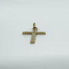 Vintage 9ct Gold Engarved Christian Cross Pendant / Charm 375 Reversible (1994)